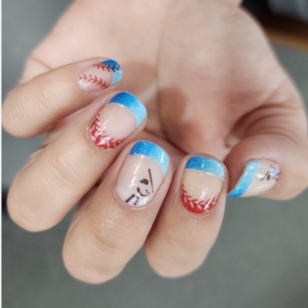 Color Street All About That Base Baseball Nail Polish Strips‎ Sports Themed 16ct